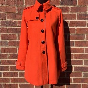 Worthington Stadium Pea Coat Orange Size S